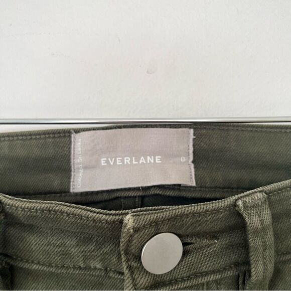 Everlane Olive Green "The Slim Leg Crop" Jeans - Picture 5 of 8